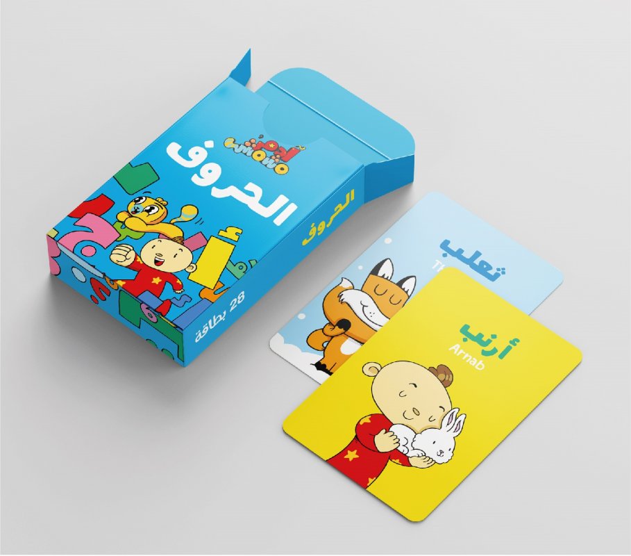 آدم ومشمش : بطاقات الحروف