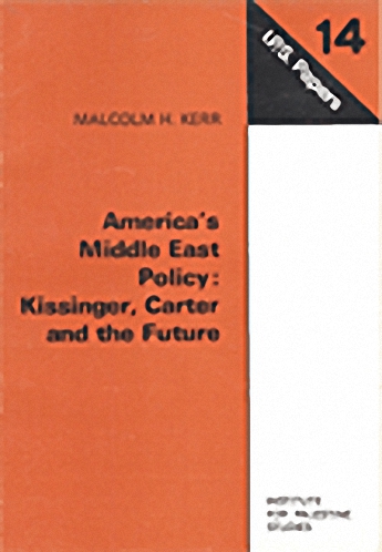 America's Middle East Policy: (j14)